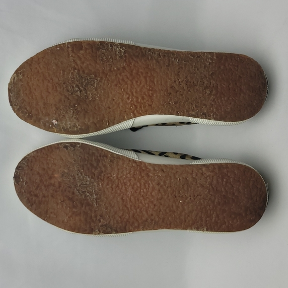 Superga 2750 Fanvelw Velvet Cognac Zebra Animal Print Sneakers Lace Up Size 8 - Picture 10 of 13